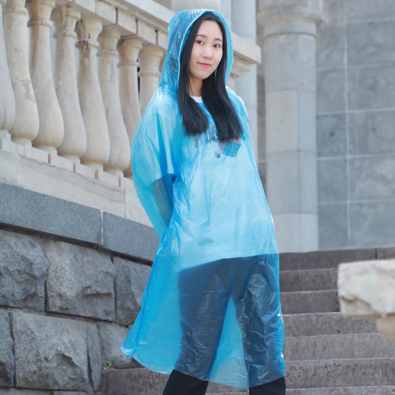 厂家直销0J0雨衣轻薄透明男女成人儿童雨披单人户外走路一次性长