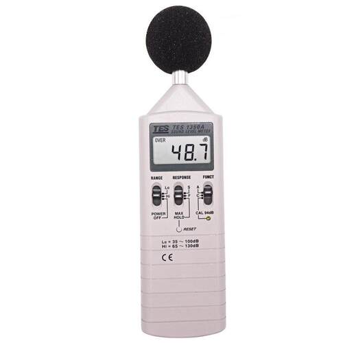 台湾泰仕噪音计TES-1350A数字式声级计分贝仪音量计噪音测试仪表