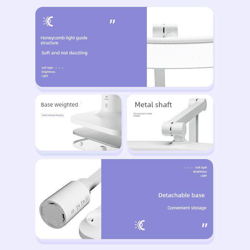 学生护眼台灯，学习专用台灯，宿舍家用笔座，充电插电式，儿童阅