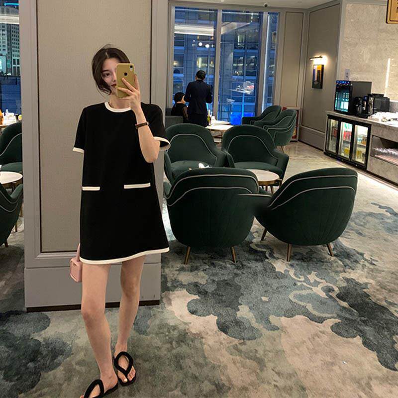 欧洲站2025新款法式赫本风小黑裙轻熟风高级感小个子洋装女夏季