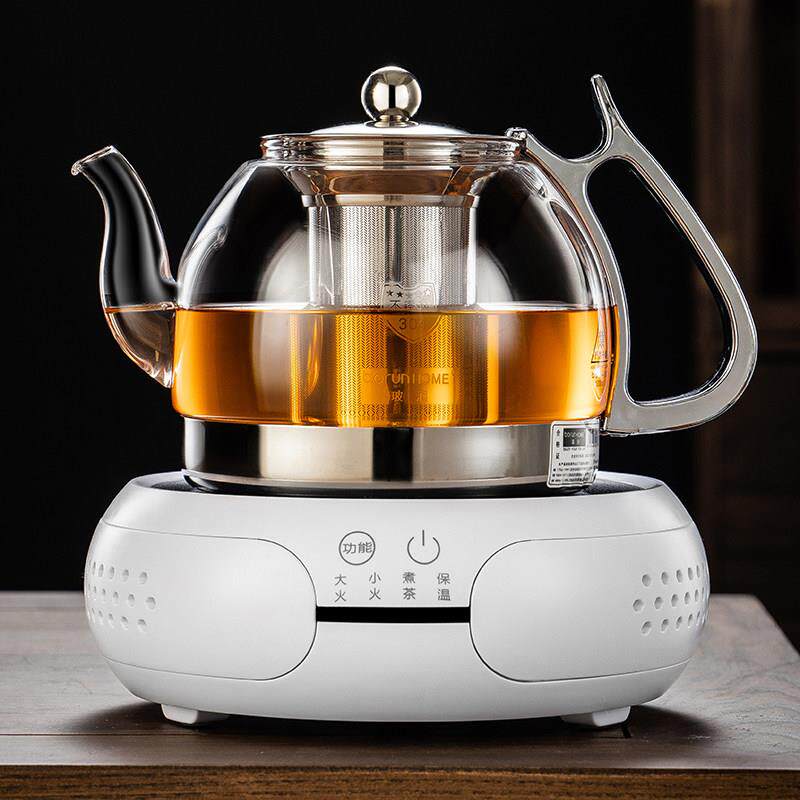 电磁炉专用烧水玻璃壶煮茶泡茶壶家用加厚不锈钢烧水壶黑晶炉套装
