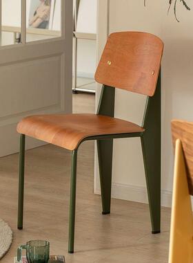 复古餐椅标准家椅设计师实椅木子用靠背学生书桌椅椅简约餐ZRQ桌