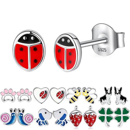ELESHE Fashion 925 Sterling Silver Earrings Children Jewelry