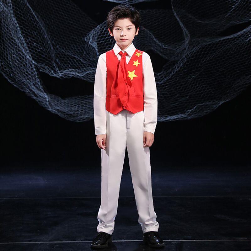 高档儿童唱团表演服装合蹈唱团中小生诗歌朗诵女生舞合芭学蕾舞裙