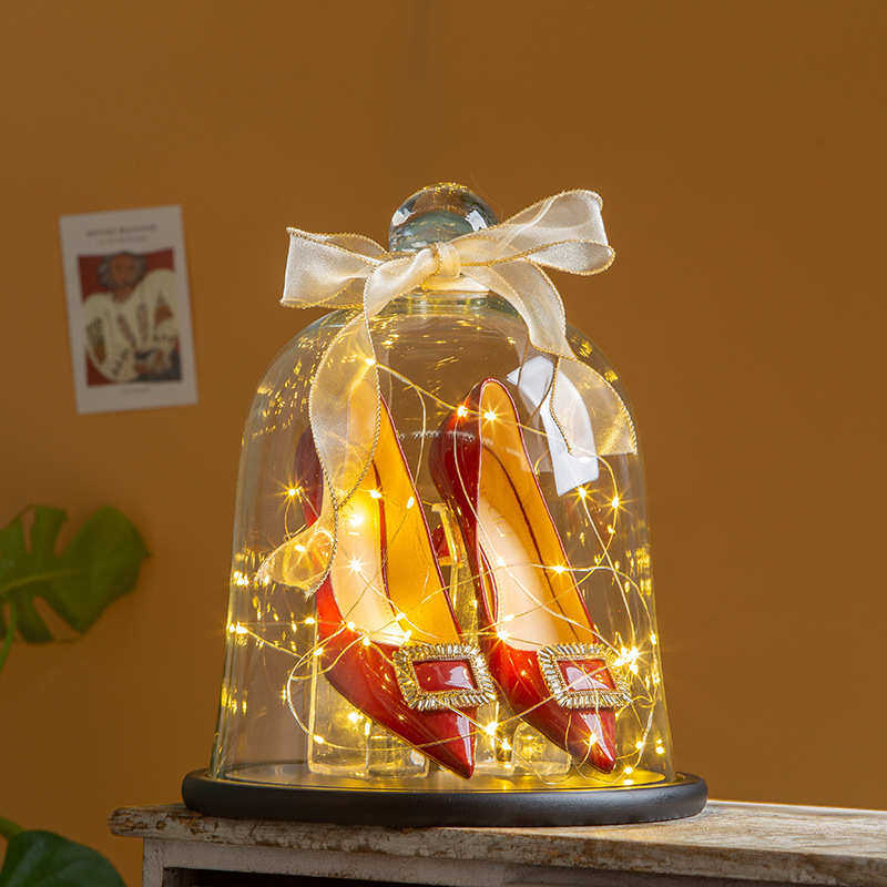 水晶铃铛婚鞋盒玻璃罩藏鞋盒透明玻璃DIY材料婚礼新娘藏鞋盒神器,家居饰品,装饰摆件,淘宝优惠券,粉丝福利购,淘宝优惠卷