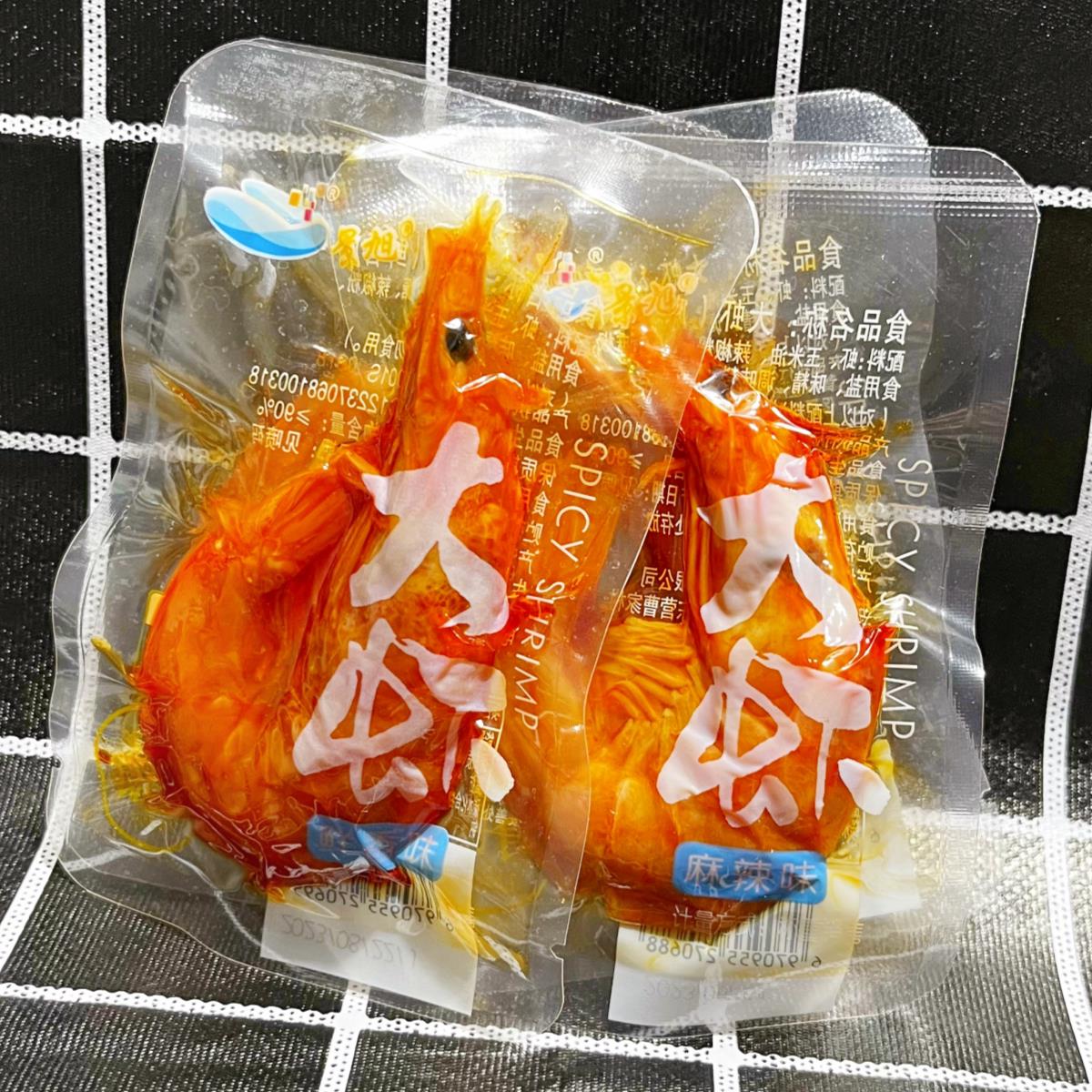 景旭大虾真空即食虾鲜香麻辣小吃休闲食品佐餐间食即零食礼品山东