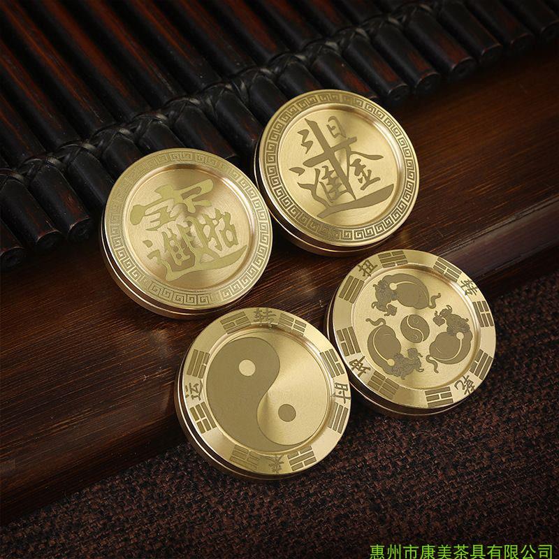 黄铜啪啪币解压神器手把件推响币玩具发泄PPB指尖减压创意便携EDC