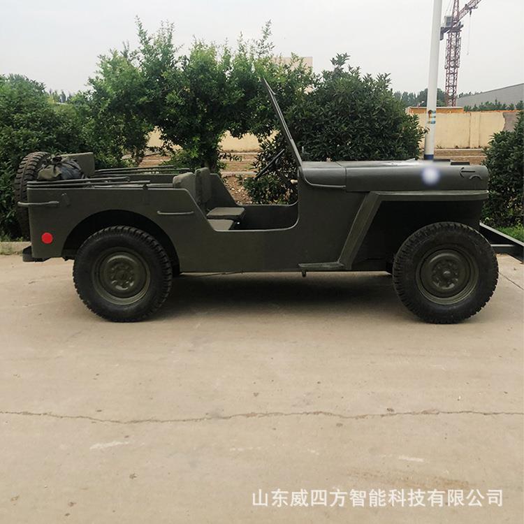 景区定制二战可开动敞篷战地指挥越野突击车模型热销军事拓展基地
