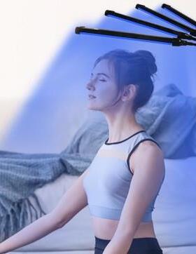 家用古铜色晒肤日光浴晒黑灯落地三角支架蓝光四管紫光美黑灯