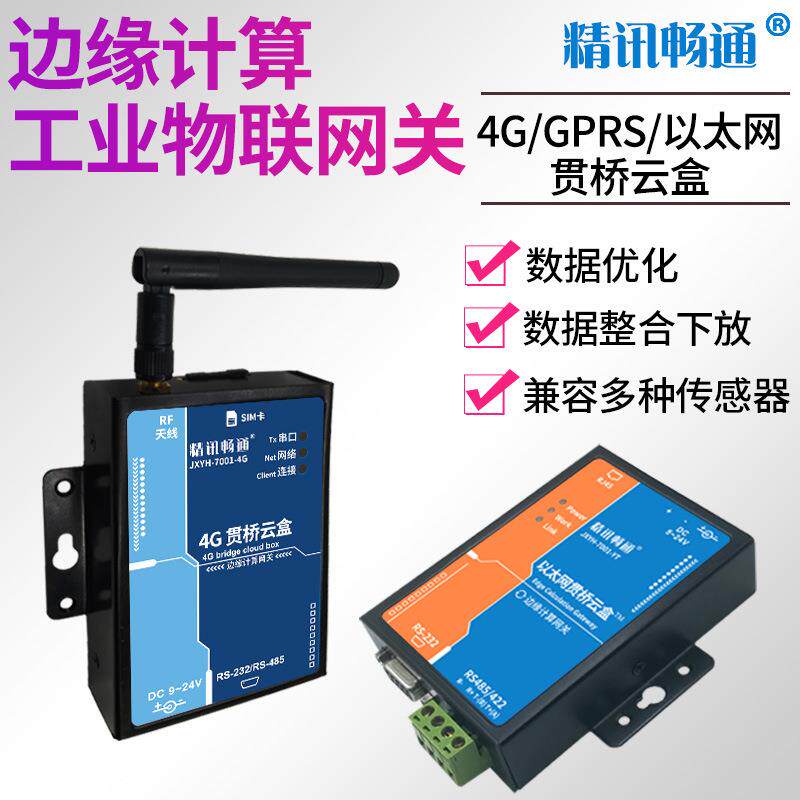 网关贯桥云盒4G输出以太网输出智能边缘计算物联网网关精讯畅通