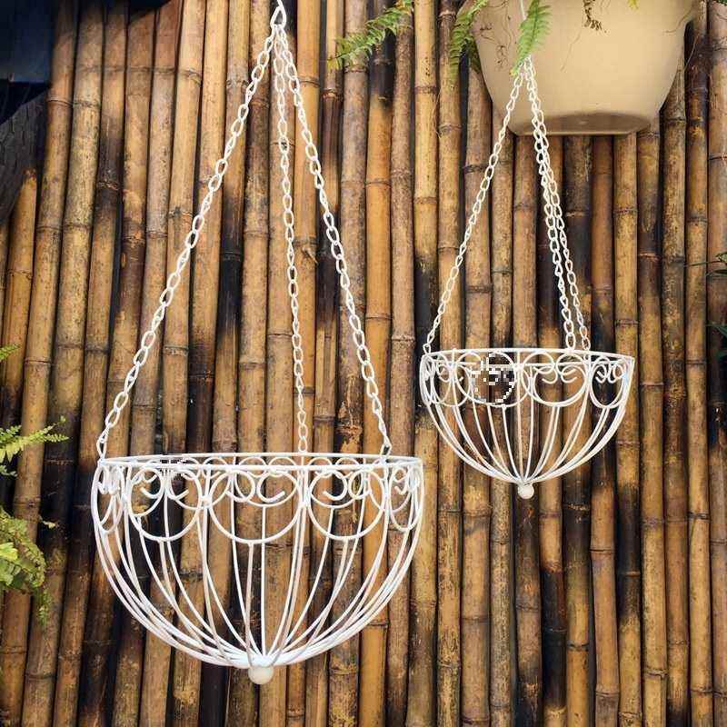 艺铁吊篮花盆阳台室外挂篮MA吊花绿萝篮挂式式花架欧悬挂大花篮