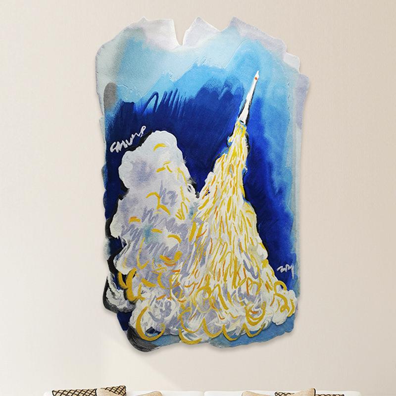 抽象挂画卧室挂布墙布装饰画玄关走廊墙壁大号手工艺术挂毯厂家