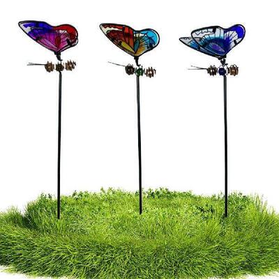 Butterfly/Dragonfly Garden Stake Decor Metal Lawn Ornaments