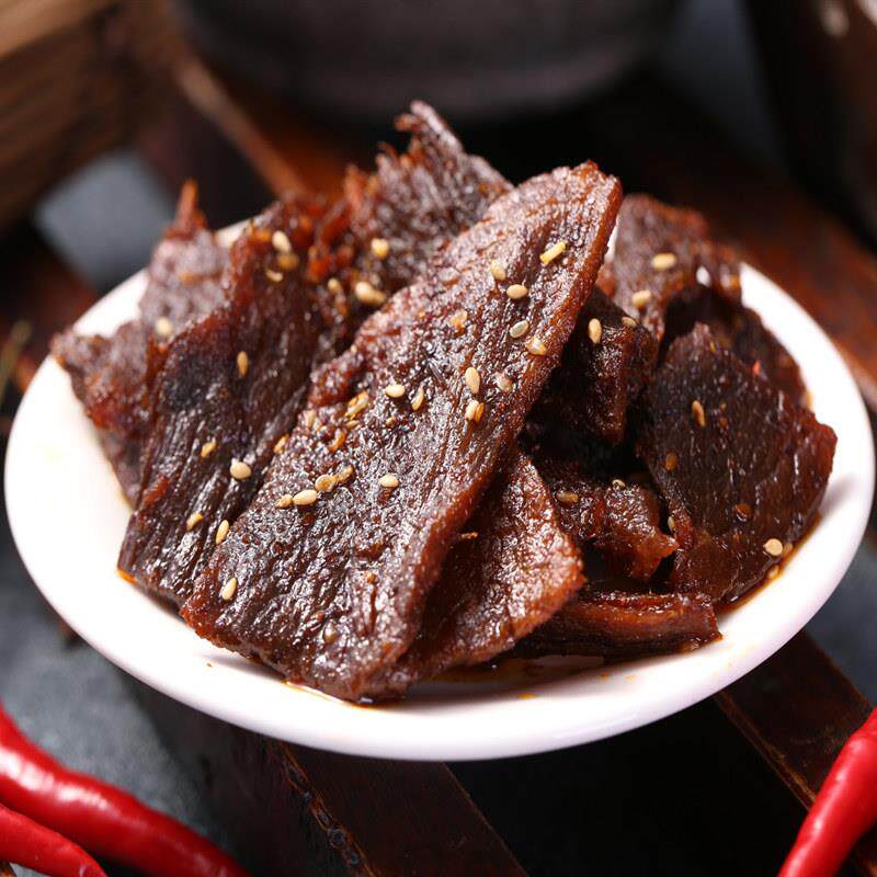 新疆包邮湖南新黄老菜小吃麻辣牛肉丝100g即食熟食罐头特产