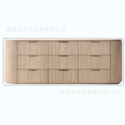 RH美式简约客厅家具实木电视柜斗柜餐边收纳柜外贸出口门厅玄关柜