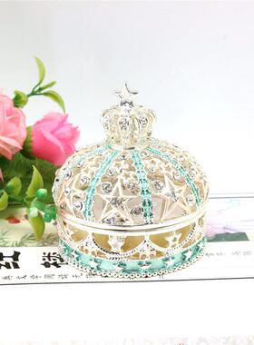 高档日韩创生意日礼品首饰钻盒捷克奢华婚礼对戒装皇饰盒冠珠宝收