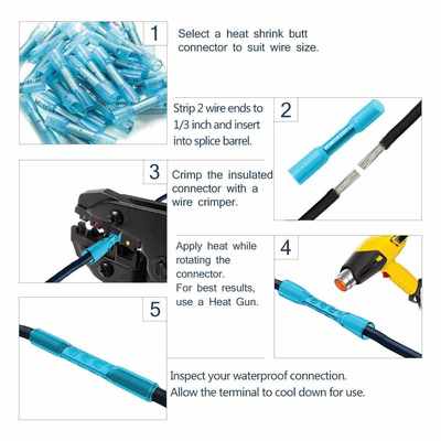 接线环热缩热缩组合管套装焊锡防水接管端子640pcs焊锡盒装中