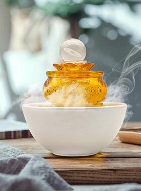 聚宝盆收银台流水摆件招财风水球循环水玄关摆件装饰乔迁开业送礼