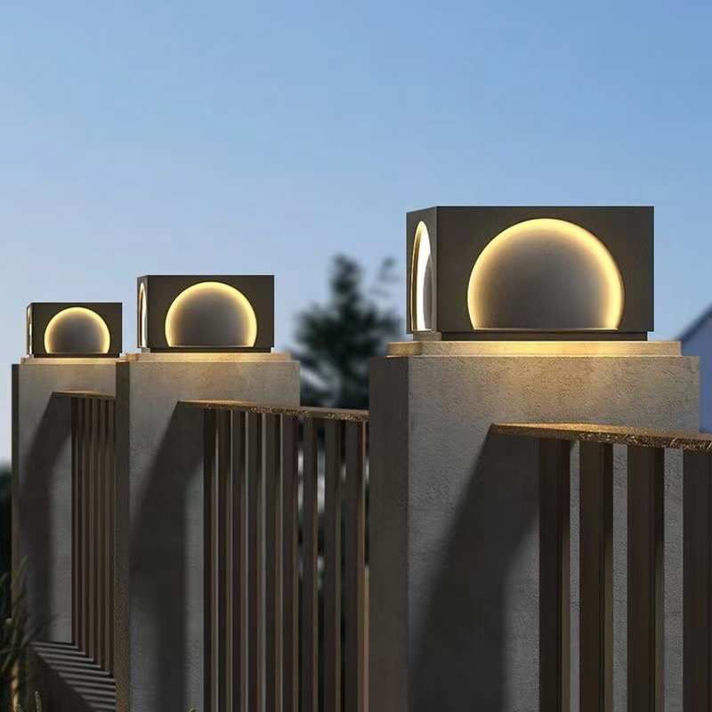 围墙柱头灯户外庭院柱子灯太阳能门柱灯别墅门头灯大门灯防水柱灯