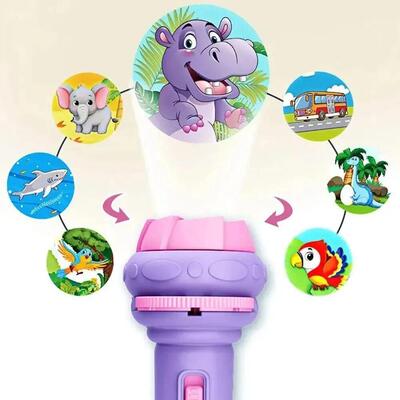 10 Cards Cartoon Projection Flashlight 80 Patterns Creative