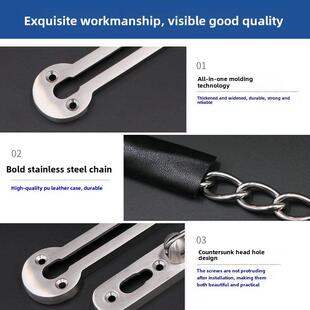 加厚304不锈钢防盗门炼反锁炼条锁扣房门栓宾馆酒店插销安全炼