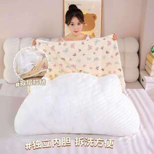 可爱猫猫床头大靠垫飘窗榻榻米靠枕宿舍家用床上护腰腰靠沙发抱枕