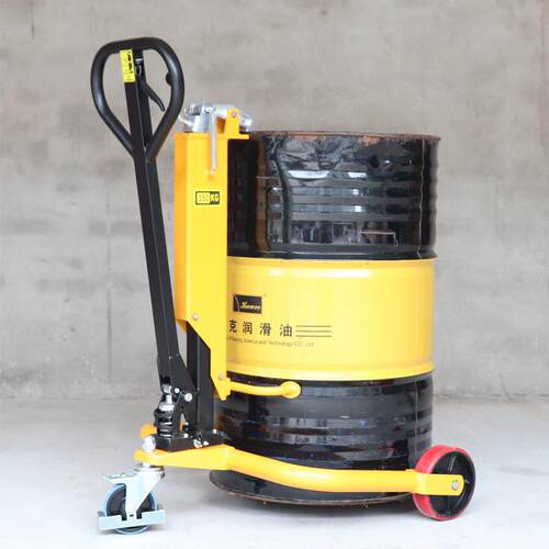 脚踏鹰嘴油桶搬运车DT350液压升降拖车运输大圆铁塑料钢桶重型