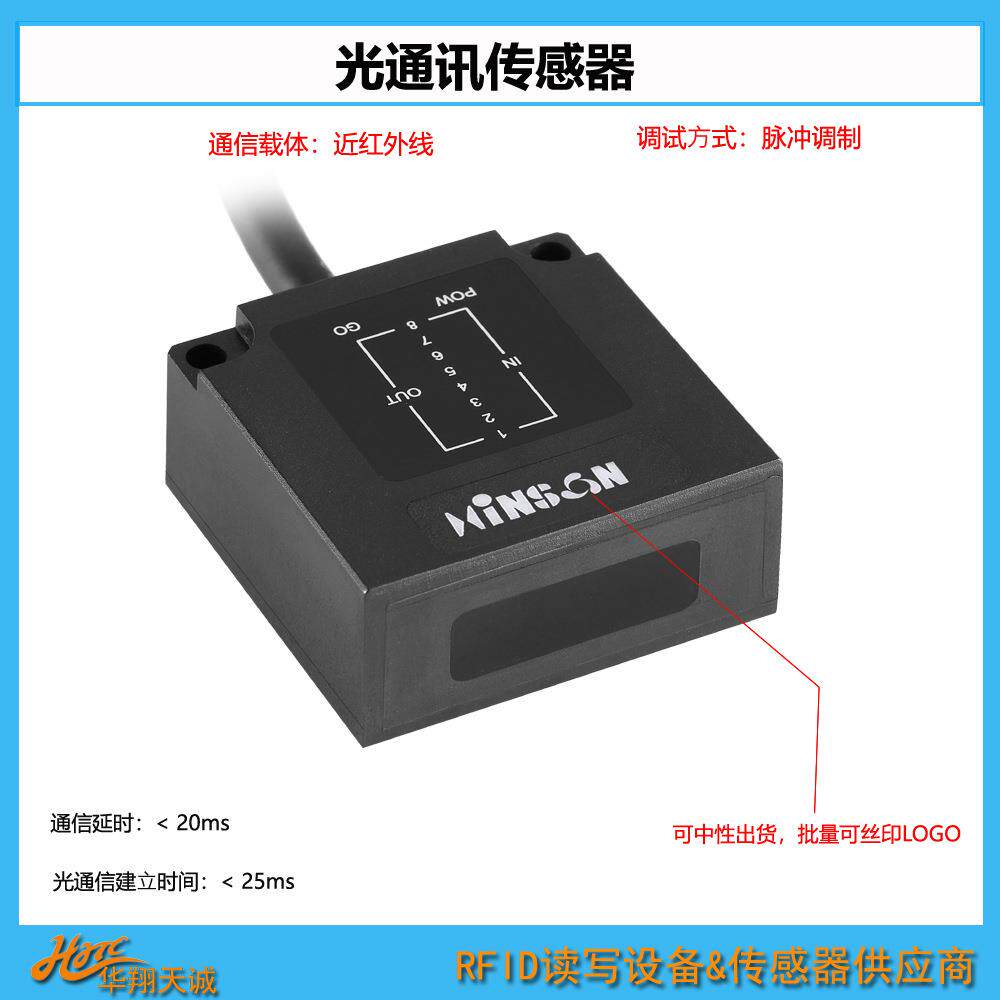 立库堆垛机点对点红外对射光通信模块数据收发装置光通讯传感器