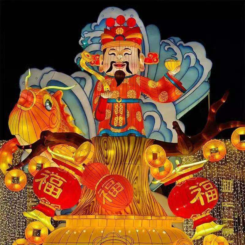 大型传统节日花灯中国龙造型蛇年春节元宵节灯会庙会彩灯自贡国潮