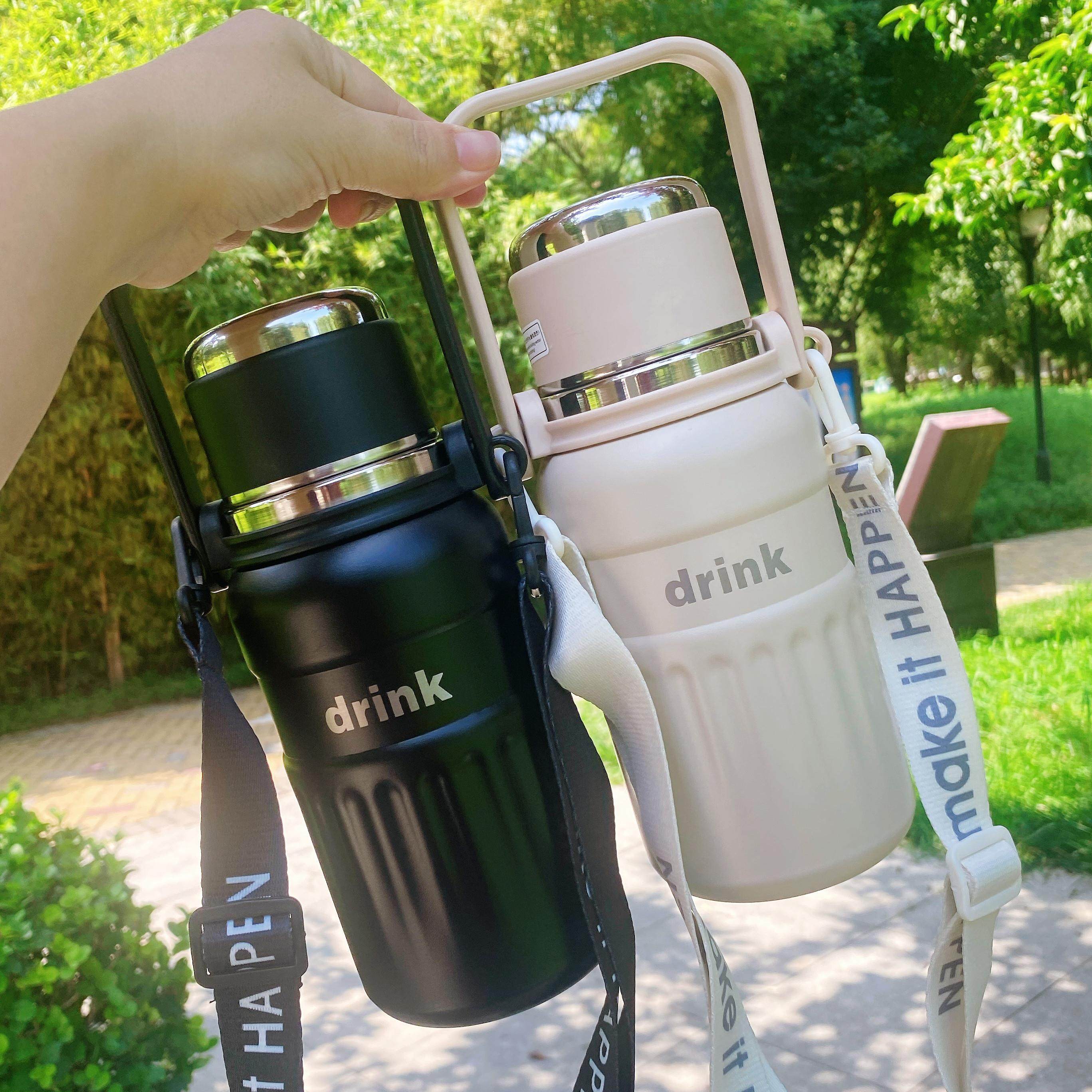 虎泉大容量不锈钢保温杯一杯三用吸管水杯便携户外学生保温保冷壶,餐饮具,保冷/保温杯,淘宝优惠券,粉丝福利购,淘宝优惠卷