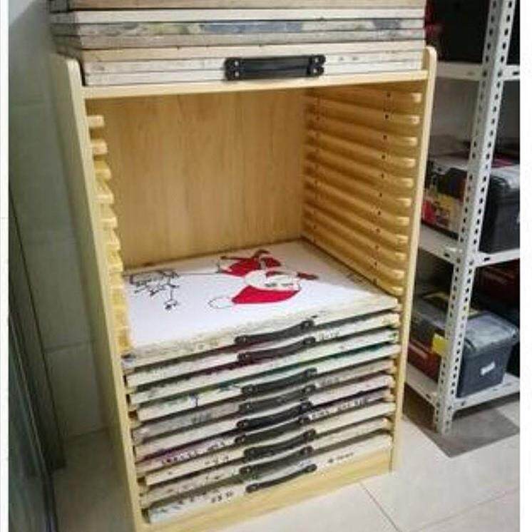 湿水彩柜木质画板架画板收纳柜幼儿园画室实木画板柜4开K纸整理柜
