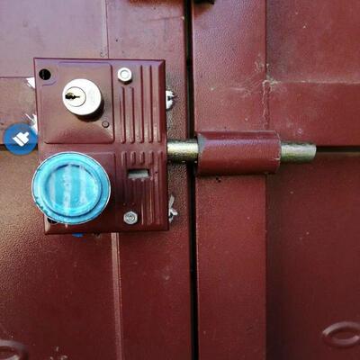 208大门锁齿条锁铁门老式双门老式农村防盗锁庭院门锁红色老款