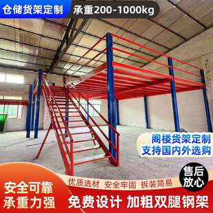 通用型家用可拆构重型钢室阁楼平台货架搭建卸内仓库车间二层平结