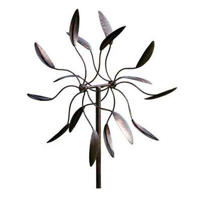 厂QFR家创直销意欧式花花园铁艺金属工艺品风车林插园庭院插件