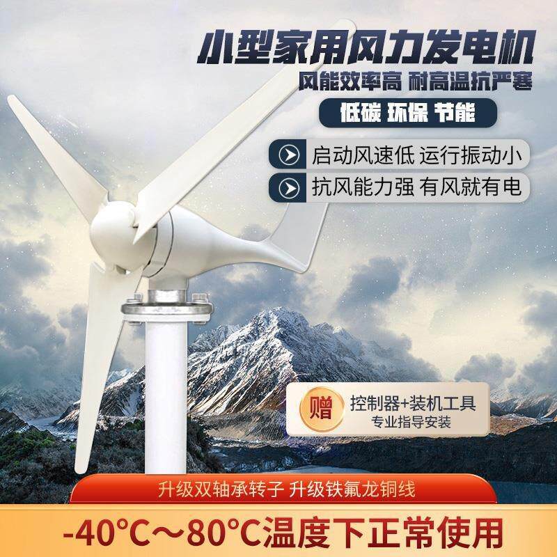 风力发电机家用220V小型风能大功率12v24v永录音带风光发电互厂家