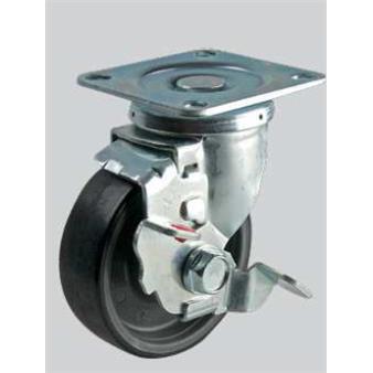 CNGS100-U 4寸黑色聚氨酯 带挡块 米思米 底板90*90 孔距71*71