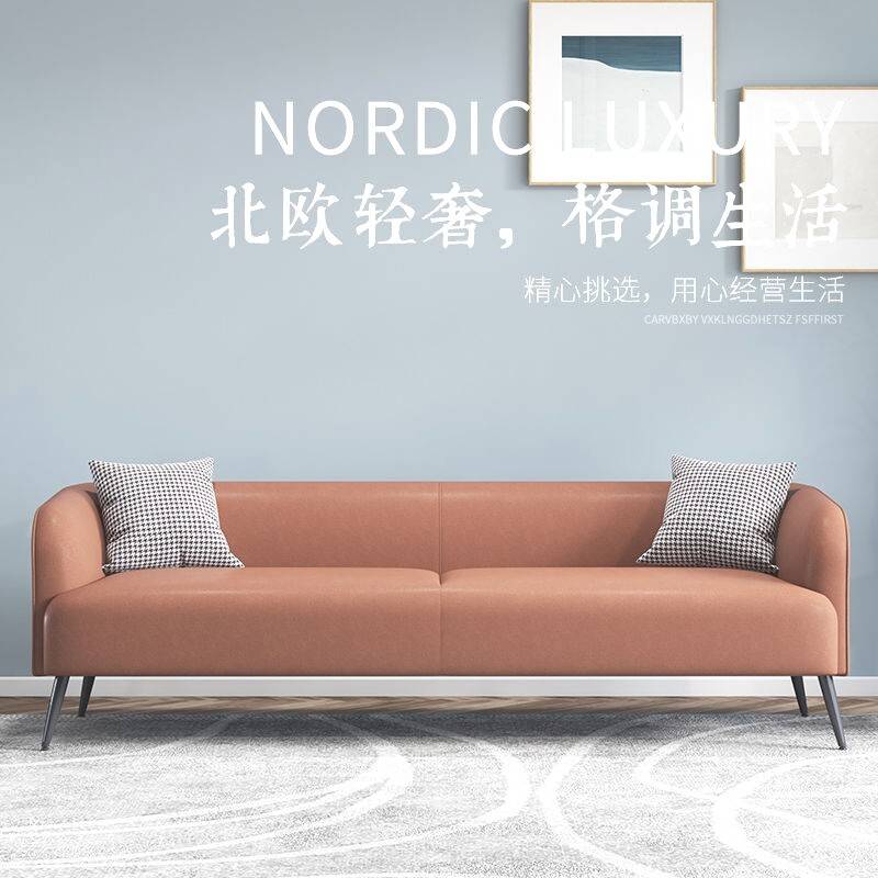 沙发出租房用经济型沙发客厅小户型科技布猫抓皮单双人位免洗简约