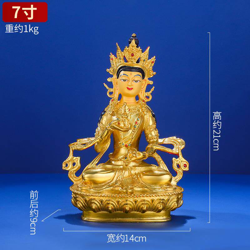 正品金刚萨埵佛像精工铜西佛具神佛7像摆件 藏仿黄尼泊尔全鎏金寸