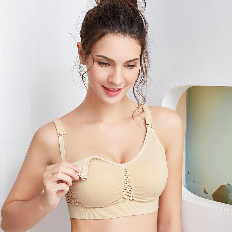 underwear bra breastfeeding anti-sagging gather elastic