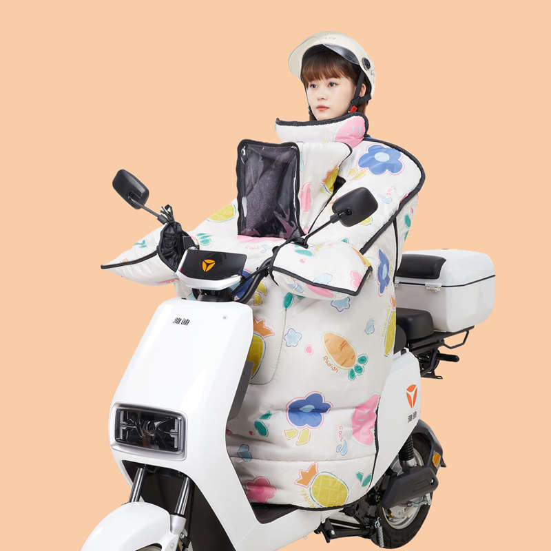 新款儿童亲子款电动车挡风被冬季加绒加厚电瓶摩托车防风防水秋冬