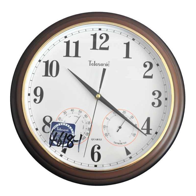 天王星挂钟 温度湿度静音钟表 时尚简约大气时钟 现代个性石英钟