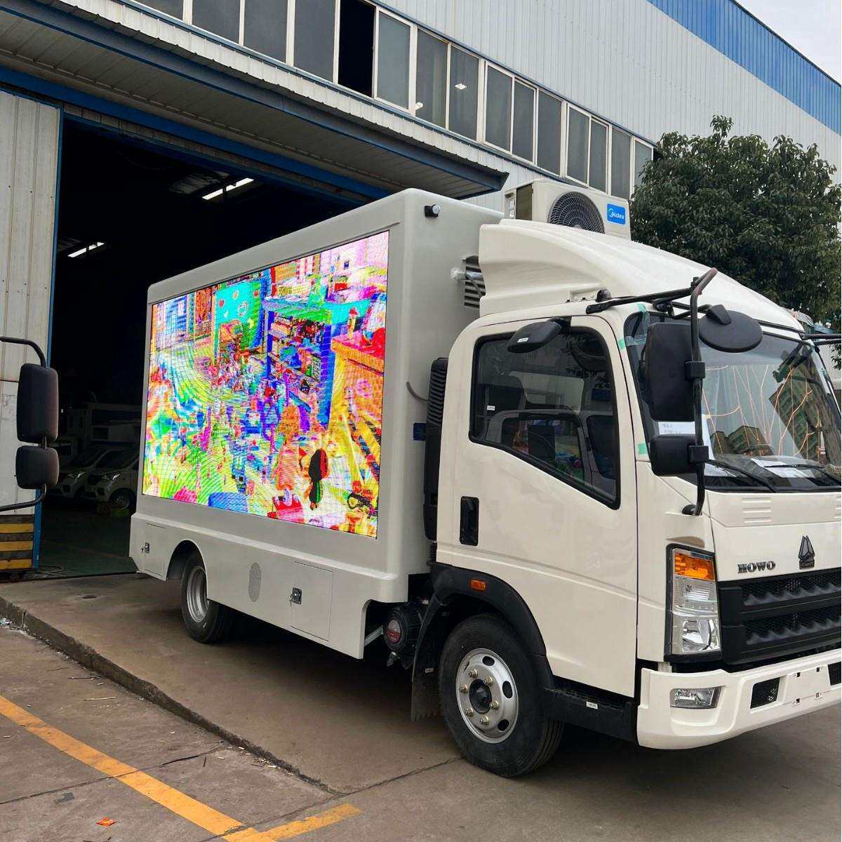 蓝牌扩展型多媒体舞台表演车广告车中小型户外流动宣传车