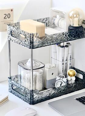 Luxury glacier-patterned bathroom shelf for toiletries, suit