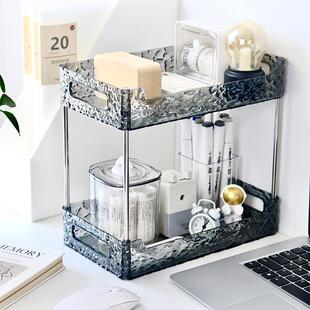 Luxury glacier-patterned bathroom shelf for toiletries, suit