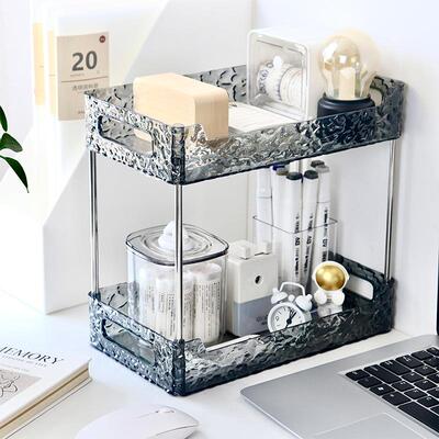 Luxury glacier-patterned bathroom shelf for toiletries, suit