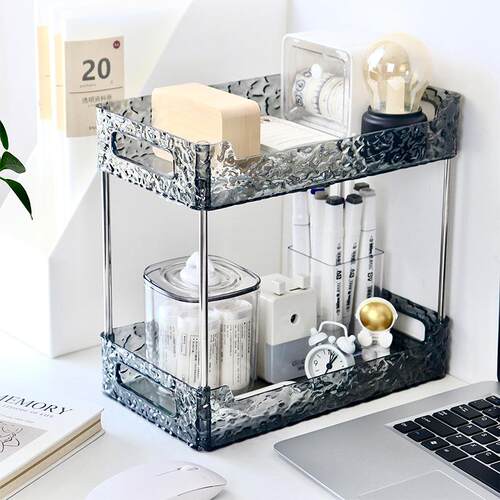 Luxury glacier-patterned bathroom shelf for toiletries, suit