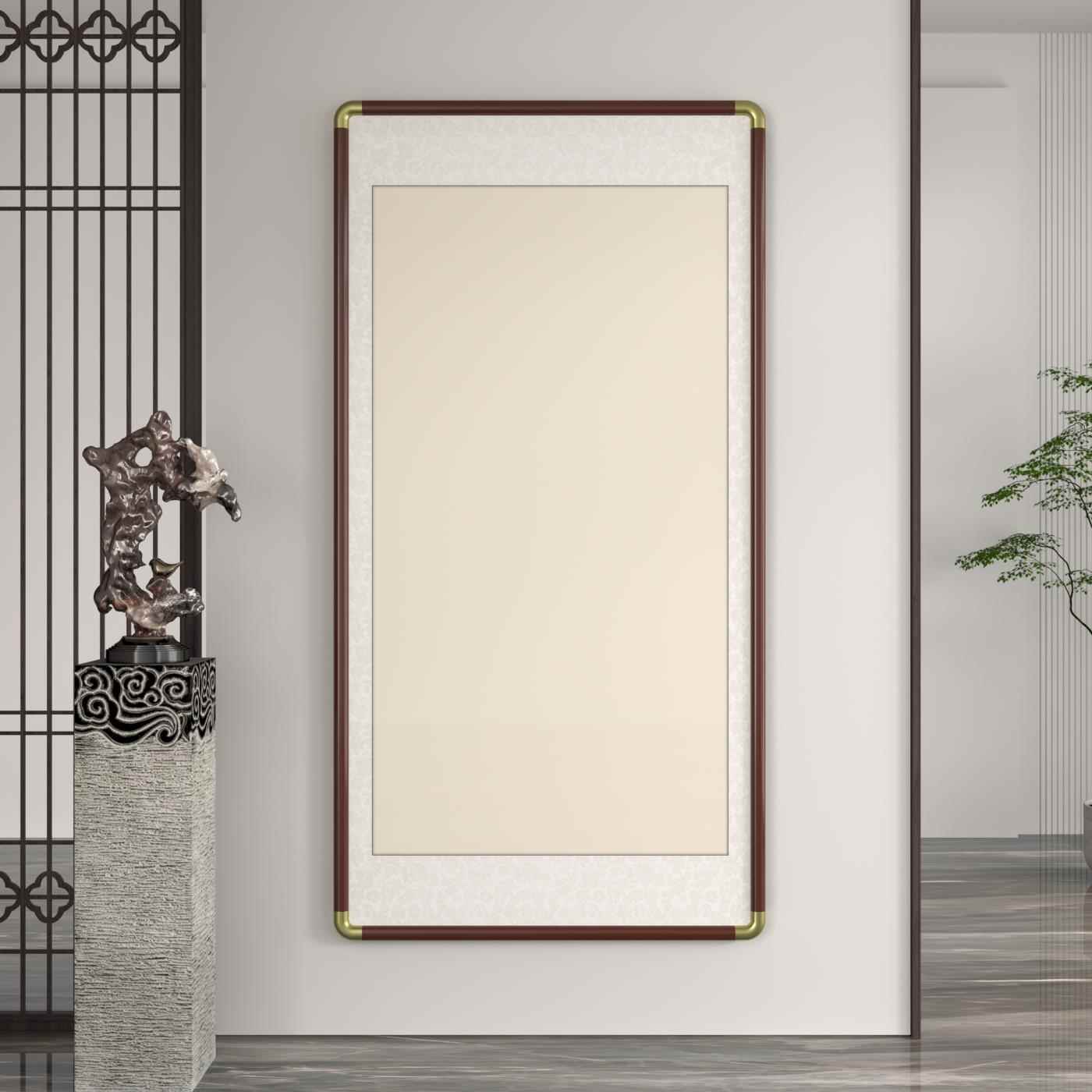 实木手写空白画 画框字画 画装裱框架圆角定制相框书法国画 画空