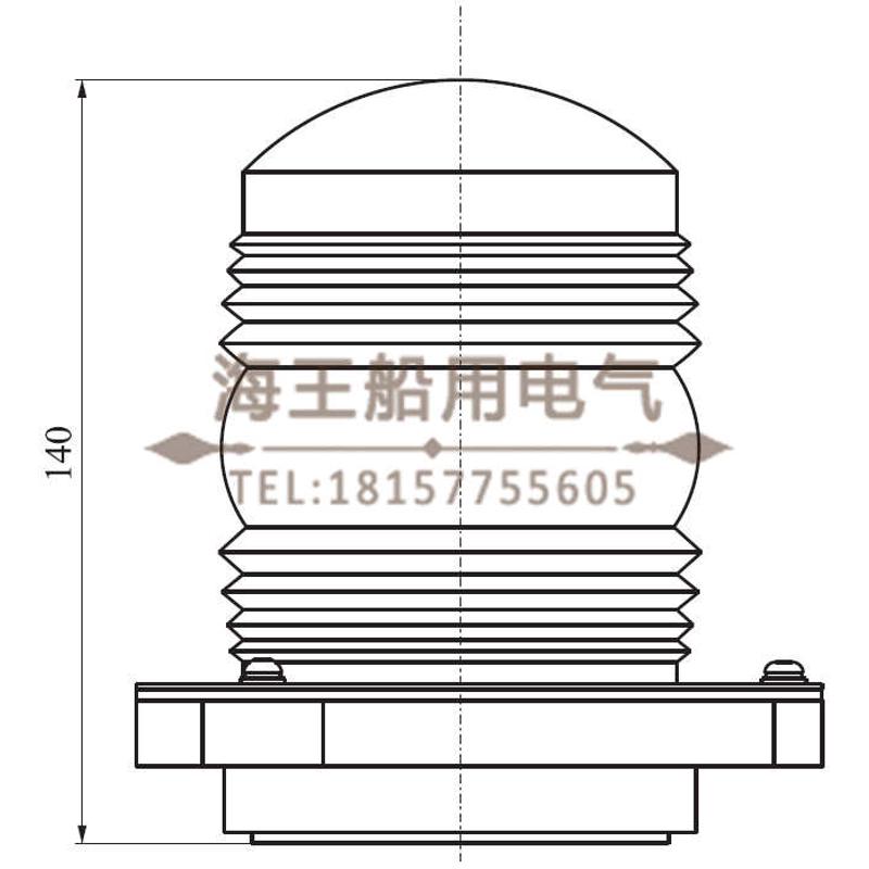 船用单层钢质3号航行信号灯CXH1/2/3/4/6-3右左舷桅艉环照灯