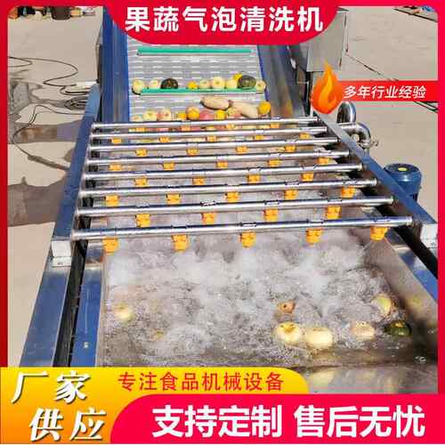 花椒气泡清洗机 全自动秋葵气泡清洗机水浴式果蔬清洗机设备