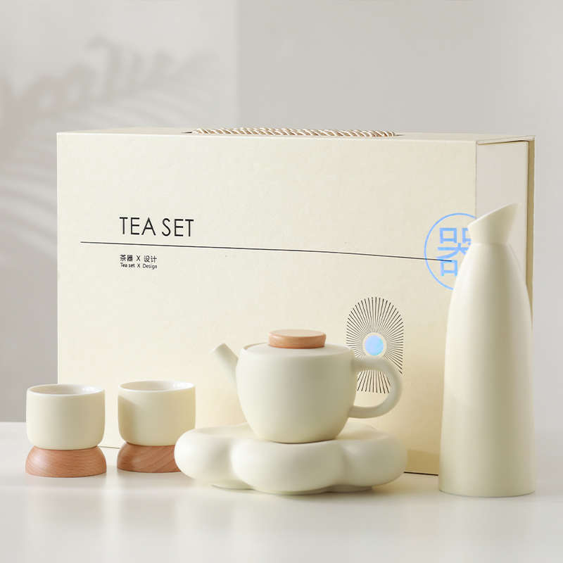功夫茶具套装整套轻奢高档泡茶壶简约一壶二杯送闺蜜朋友礼物礼盒